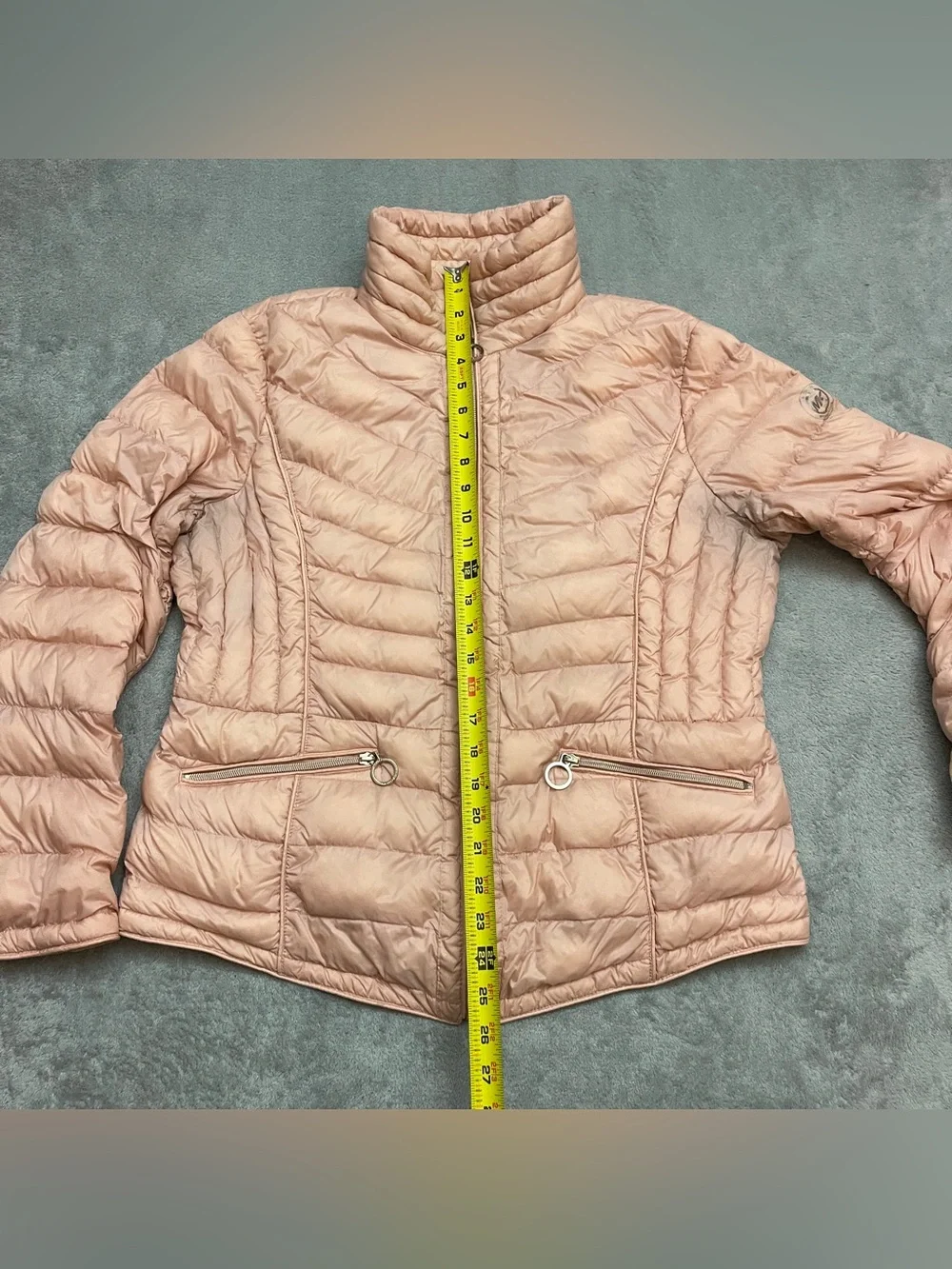 Michael Kors Women’s Hooded Packable Quilted Down Puffer Jacket Coat Pink Sz XL